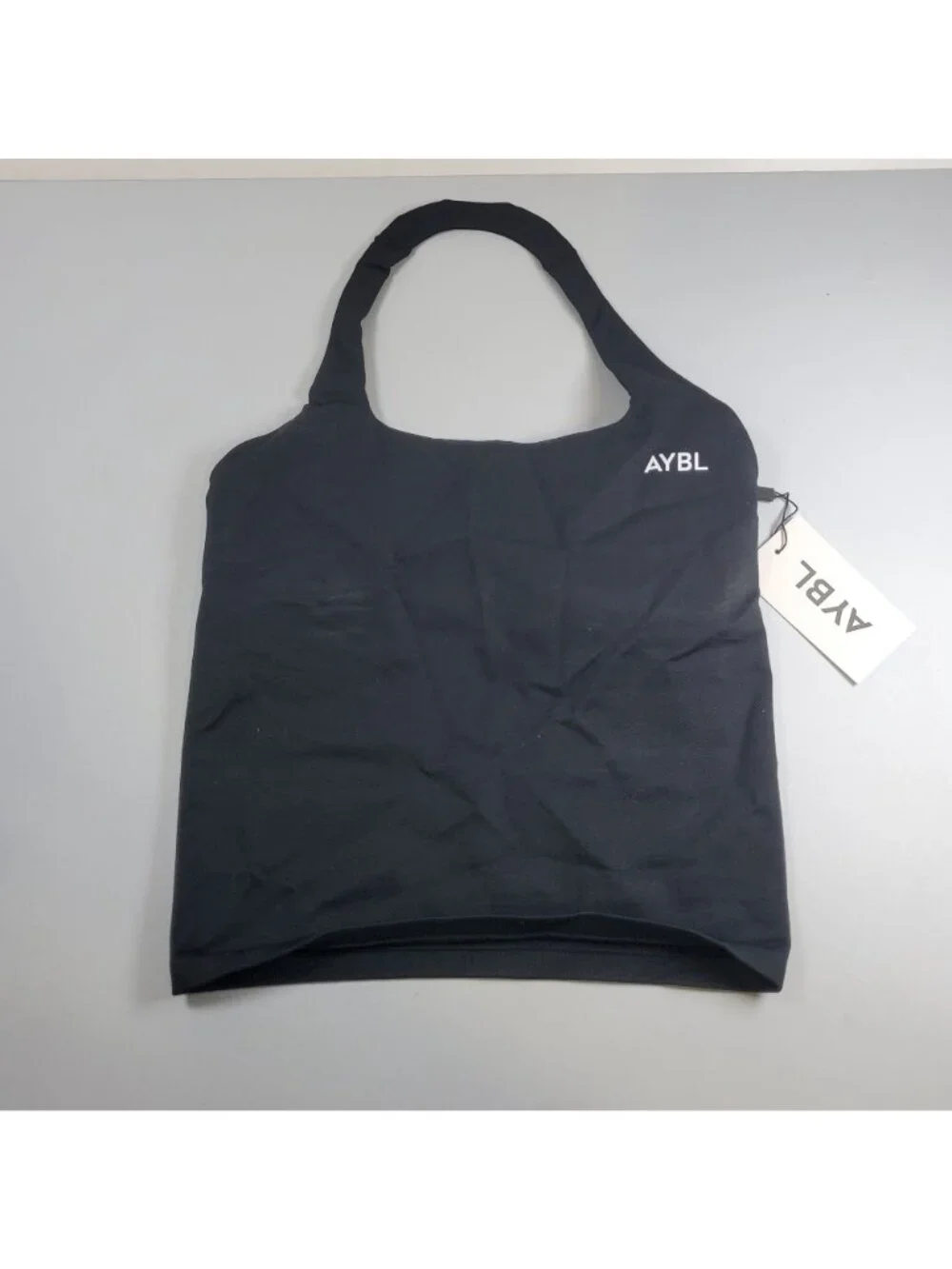 Aybl Enhance Seamless Halterneck Top Women Size Small NWT Black Work Out Gym